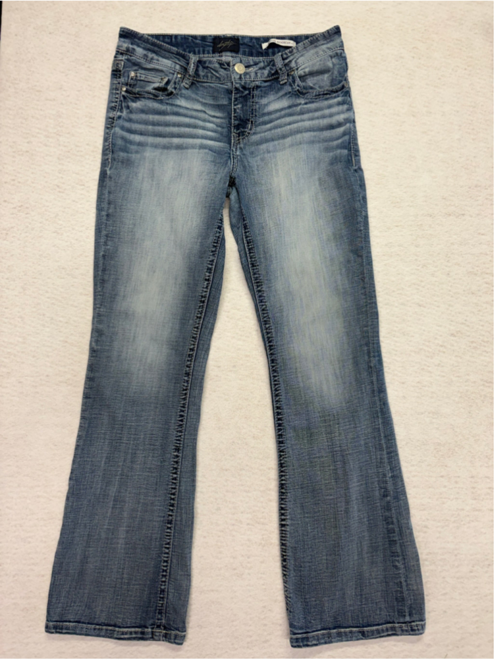 Daytrip Virgo Bootcut Jeans 28R Y2K Buckle Medium Wash Stretch Western
